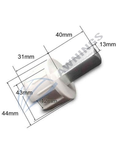 Nylon end cap to gearbox to awning,for 44mm tube. [product.brand] 2 - Awnings Components 