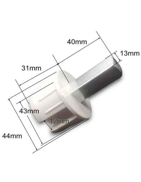 Embout côté treuil manuel pour tube de 44 rainuré [product.brand] 2 - Awnings Components 
