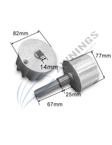 Casquillos de transmisión para tubo de 78mm [product.brand] 3 - Awnings Components 