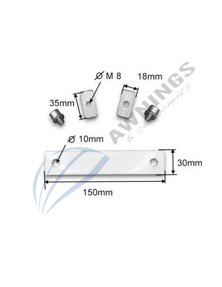 1 Empalme tejadillo toldo plano [product.brand] 2 - Awnings Components 