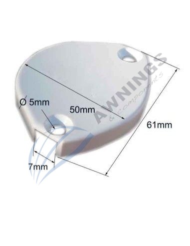 1 Plastic cover cap in White [product.brand] 2 - Awnings Components 