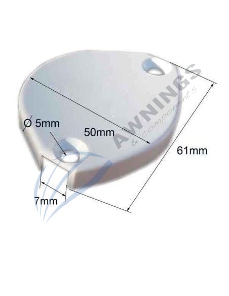 1 Plastic cover cap in White [product.brand] 2 - Awnings Components 