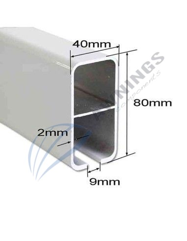 5.85 m de Guía para toldo plano estructura 80x40 [product.brand] 2 - Awnings Components 