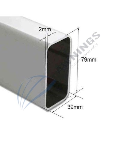 5.85 m de Perfil de aluminio toldo plano 80x40 [product.brand] 2 - Awnings Components 