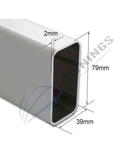 5.85 m de Perfil de aluminio toldo plano 80x40 [product.brand] 2 - Awnings Components 