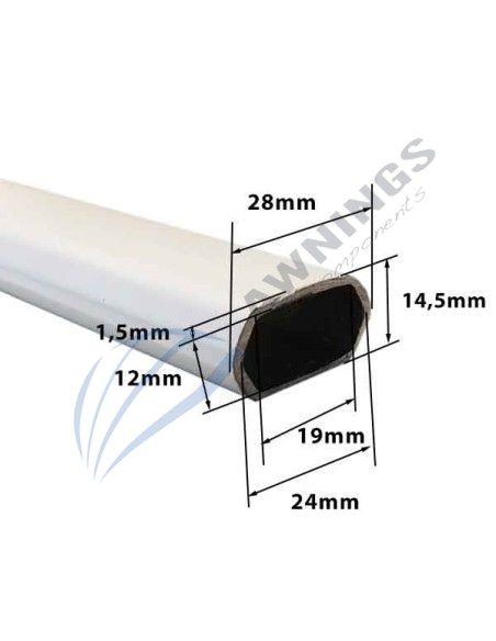 1 m de Perfil de aluminio para brazos stor [product.brand] 2 - Awnings Components 