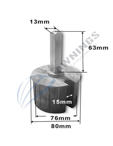 Casquillo de maquina para tubo de 78mm espiga larga [product.brand] 2 - Awnings Components 