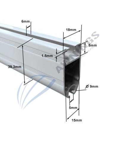 5.85 m de Perfil palillero toldo plano [product.brand] 2 - Awnings Components 