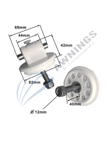 Terminales Gaviota, superiores para modelo SMART Gaviota Simbac 2 - Awnings Components 