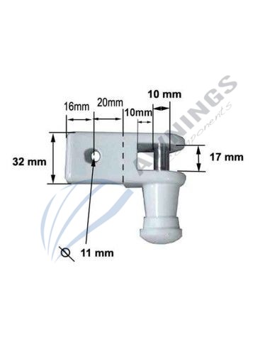 Brazos para toldo de balcón Siplan 50 cm Siplan 5 - Awnings Components 