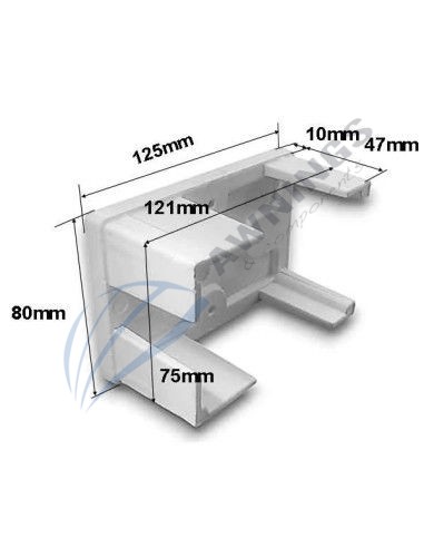 1 Tapón para perfil 125X80 [product.brand] 2 - Awnings Components 