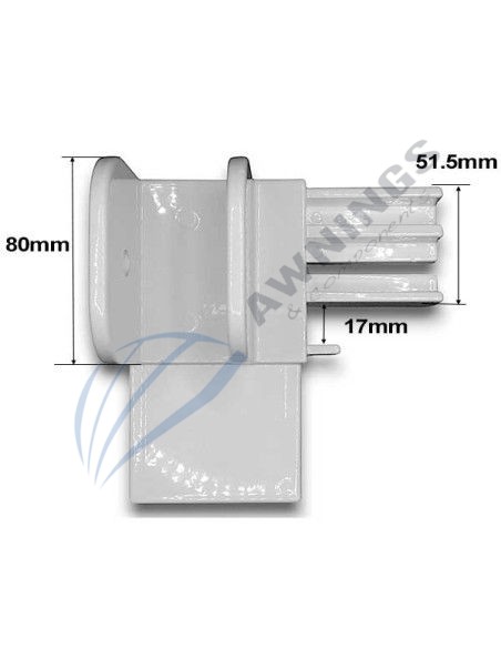 1 Soporte triple izquierdo para estructura de aluminio Gaviota Gaviota Simbac 2 - Awnings Components 