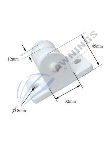 Carrucha doble con dos alas para cuerda de toldo plano Siplan 2 - Awnings Components 