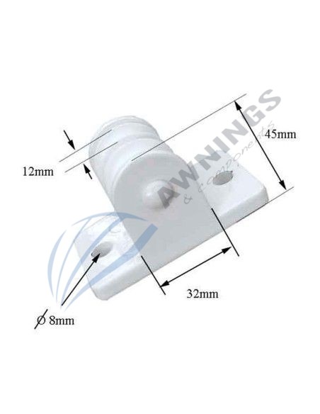 1 Doppelhaube mit zwei Flügeln zur Befestigung Siplan 2 - Awnings Components 