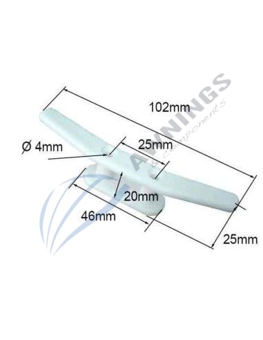 1 Flat awning cleat or cleat for flat awning GAVIOTA Gaviota Simbac 2 - Awnings Components 