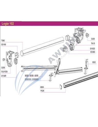 Lower terminal for mitjavila awning arm Mitjavila 5 - Awnings Components 
