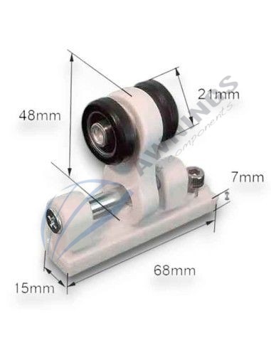 1 Plastic and galvanised iron mobile pulley...