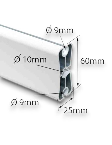 2 m de Perfil de carga para toldo quita viento...
