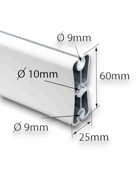 2 m de Perfil de carga para toldo quita viento TOC-071