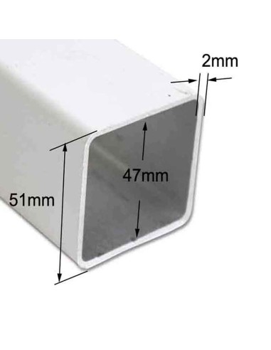 5 m of Aluminium profile 50x50