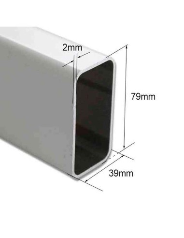 4 m Flachmarkise aus Aluminiumprofil 80x40