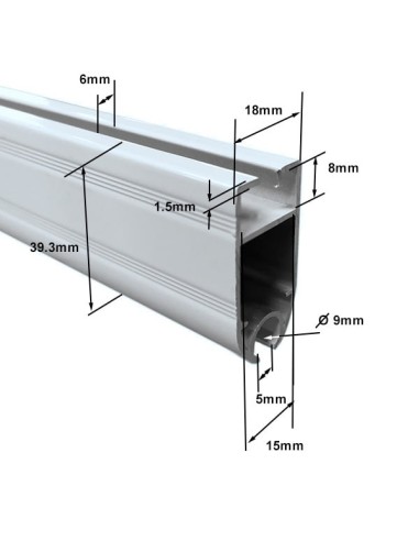 Bar of 1  m. of single lever profile