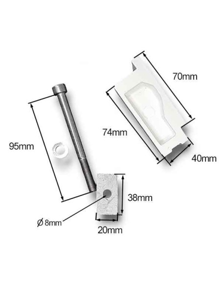 1 Giunto per braccio del kit incrocio Mitjavila