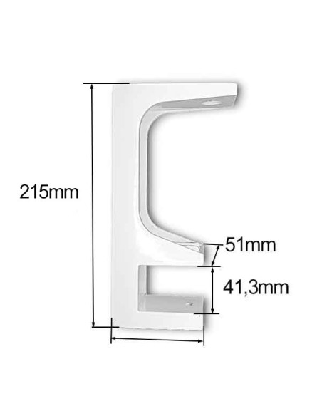 1 Appendiabiti o supporto a parete/soffitto per Monoblock Gaviota