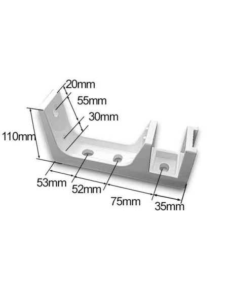 1 Appendiabiti o supporto a parete/soffitto per Monoblock Gaviota