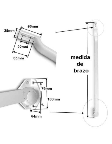 Set di braccetti per tende da sole a punto dritto Siplan 2 - Awnings Components 