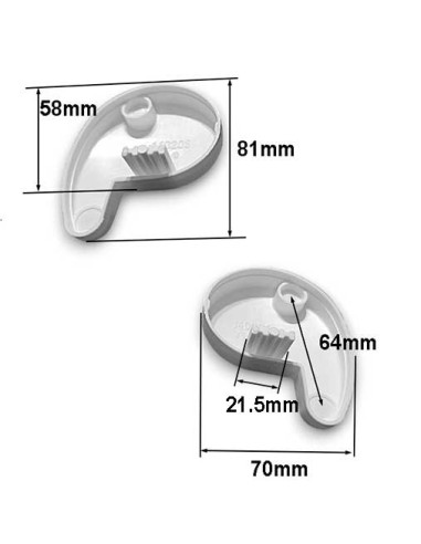 1 Set of white  cover caps Llaza