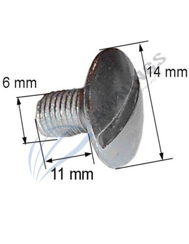 Vite a testa mezza tonda, con intaglio (poeliers) M6 [product.brand] 2 - Awnings Components 